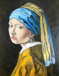 M&auml;dchen mit dem Perlenohrring (nach Vermeer) - 80x60cm